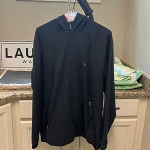 Linksoul Boardwalker 1/4 Zip Navy hooded performance pullover - Medium